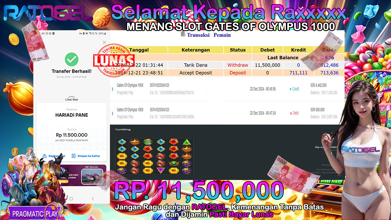 BUKTI JACKPOT SLOT GATES OF OLYMPUS 1000 TERPERCAYA DI INDONESIA TGL 22-12-2024