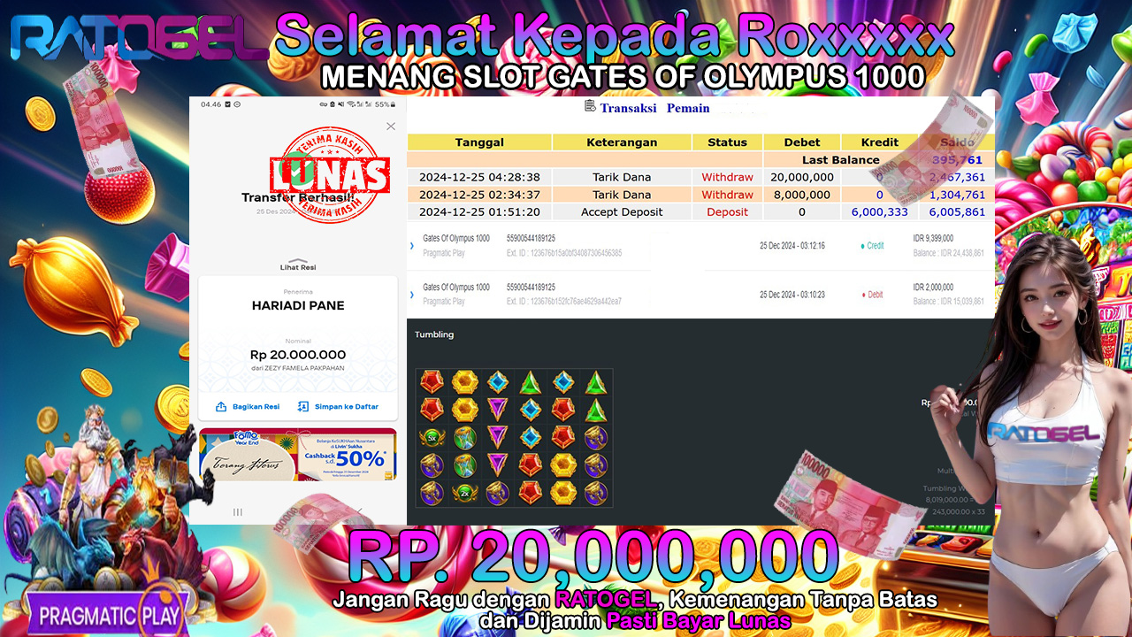 BUKTI JACKPOT SLOT GATES OF OLYMPUS 1000 TERPERCAYA DI INDONESIA TGL 25-12-2024