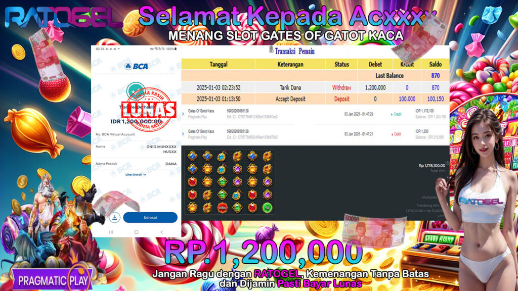 BUKTI JACKPOT SLOT GATES OF GATOT KACA TERPERCAYA DI INDONESIA TGL 03-01-2025