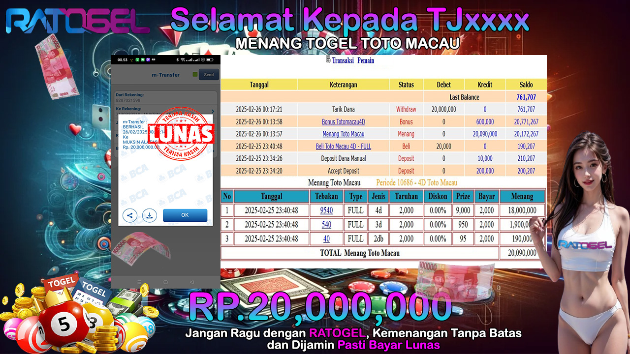 BUKTI JACKPOT TOGEL TOTO MACAU TERPERCAYA DI INDONESIA TGL 26-02-2025